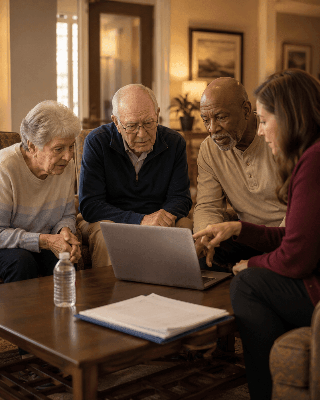 GOLD trainer working with older adult learners